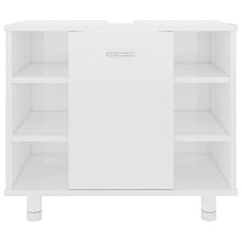 vidaXL Armadio da Bagno Bianco Lucido 60x32x53,5 cm in Truciolato