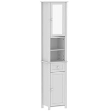 Bath Vida armadietto Milano Alto da Bagno con Specchio, Colore Bianco