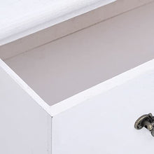 vidaXL Cassettiera 4 Cassetti Portaoggetti Moderna Robusta Pratica Armadietto Credenza Arredo Casa Paulownia Pioppo MDF Bianca Legno Massello