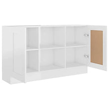 vidaXL Credenza Bianco Lucido 120x30,5x70 cm in Truciolato