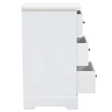 vidaXL Comodino in MDF Elegante 3 Cassetti Tavolino da Notte Comò Arredo Cassettiera Mobiletto per Camera da Letto Arredamento Interni Legno di Pino