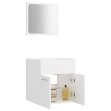 vidaXL Set Mobili da Bagno 2 pz Nero in Truciolato