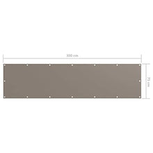 vidaXL Paravento da Balcone Talpa 75x300 cm Tessuto Oxford
