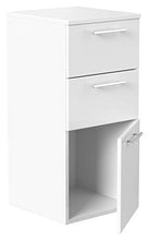 Set di mobili da bagno Firenze 60 (5 parti/B) bianco lucido e specchio a LED