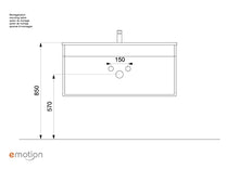 Set di mobili da bagno SANTINI 100 (5 pezzi) antracite satinato