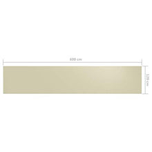 vidaXL Paravento da Balcone Crema 120x600 cm Tessuto Oxford