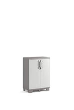 Keter Tidy Armadio Basso, 68 x 39 x 97 Cm, Grigio Scuro/Grigio Chiaro, 68 x 39 x 97 cm