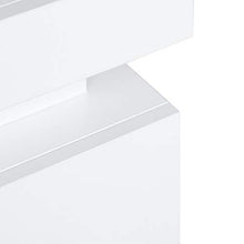 Moolo Comodino Coloful LED Light Bedsideside-Sweat Seak Ampia capacità Armadio di Stoccaggio con 2 Cassetti per Camera da Letto 220V