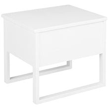 Beliani Comodino in Legno di Pino Bianco con Cassetto 43 x 50 cm Giulia