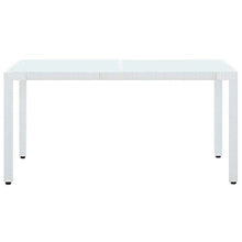 SKM Tavolo da Giardino Bianco 150x90x75 cm in Polyrattan