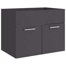 vidaXL Set Mobili da Bagno 2 pz Grigio in Truciolato
