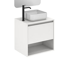AMIZUVA NIWA TOP Mueble+Lavabo 1 Cajón 1 Hueco Blanco Brillo