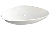 1 lavabo in ceramica ovale per bagno 59 cm L x 39 cm B