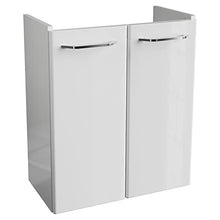 FACKELMANN Set di 3 mobili da bagno Milano per ospiti con mobiletto, 55 cm e specchio da bagno a LED