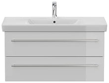 emotion Lavabo con mobiletto, Legno, Bianco Lucido, 100, 2 unità
