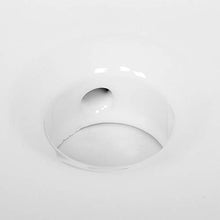 Lavabo moderno elegante rotondo bianco in ceramica lavello a cascata, accessorio per il bagno 44 x 16,5 cm