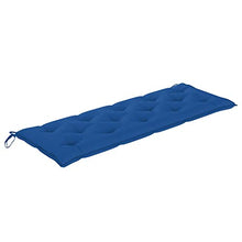 vidaXL Panca da Giardino con Cuscino Blu 150 cm in Legno di Teak