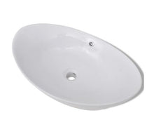 Lavabo in ceramica, bianco, 590 x 385 x 190 mm