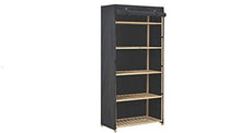 Zerone Armadio a 4 livelli, in tessuto, per camera da letto, con asta appendiabiti, 79 x 40 x 170 cm