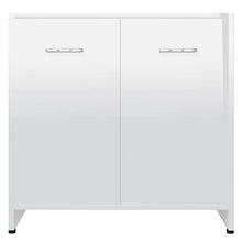 Armadio da bagno, 60 x 33 x 58 cm, colore: bianco lucido