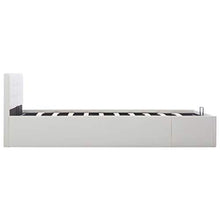 SKM Giroletto con Contenitore Idraulico Bianco Similpelle 140x200cm