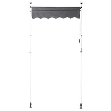 Emoshayoga Tende da Esterno per Porte e finestre 2.5x1.2M Tenda da Giardino Retrattile Manuale per Balcone da Giardino(Gray)
