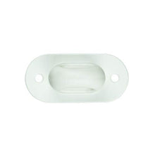 Fermo CAVALLOTTO per Occhiello A Molla Ovale 42 X 22 MM PLASTICA PVC per TELONE, Gazebo, Copertura Laterale. Girevole (Bianco)