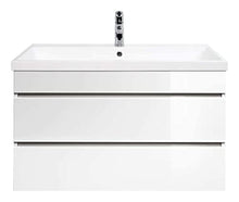 Mobile bagno Via 90 bianco lucido , cassetti senza maniglie
