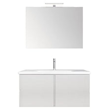 bonussi Mobile Bagno Sospeso 80 cm Lavabo e Specchio Ansel Bianco Larice