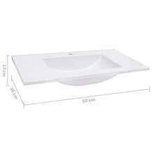 vidaXL Lavabo da Incasso 600x460x130 mm in SMC Bianco