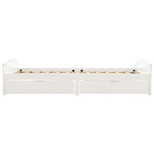 FAMIROSA Giroletto con 2 Cassetti Bianco in Pino Massello 90x200 cm