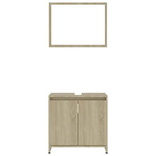 Set di mobili da bagno, in rovere Sonoma Agglomerato