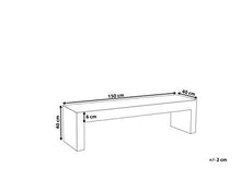 Beliani Panchina da Giardino in Simil Cemento Grigio 3 Posti 40 x 150 x 40 cm TARANTO