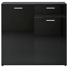 vidaXL Credenza Nero Lucido 80x36x75 cm in Truciolato