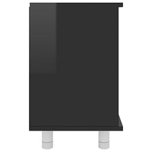 vidaXL Armadio da Bagno Nero Lucido 60x32x53,5 cm in Truciolato