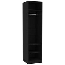 FAMIROSA Armadio Nero 50x50x200 cm in Truciolato