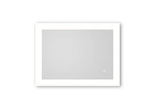 Talos - Specchio da bagno con illuminazione, 80 x 60 cm, colore: Bianco
