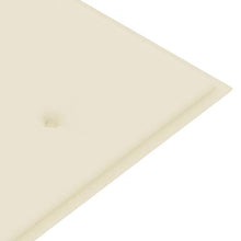 vidaXL Panca da Giardino con Cuscino Bianco Crema 150 cm Legno di Teak