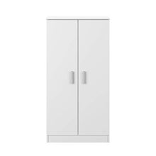 Bridge Armadio Multiuso, Armadio in Legno 7 Ripiani, Armadio 2 Ante, 108 x 55 x 36 cm, Bianco