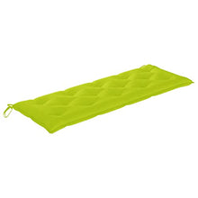 vidaXL Panca da Giardino e Cuscino Verde Brillante 150cm Legno di Teak