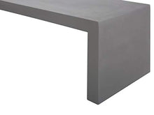 Beliani Panchina da Giardino in Simil Cemento Grigio 3 Posti 40 x 150 x 40 cm TARANTO