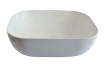 KERAMIK - Lavabo rettangolare ovale in ceramica, 50 x 40 cm