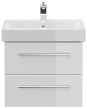emotion ICON60CM000101DE - Lavabo con mobiletto, in Legno Bianco Lucido, 60 x 57 x 48,5 cm