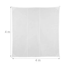 relaxdays Tenda a Vela Quadrata, Impermeabile, Anti UV, con Corde di Supporto, Terrazza e Giardino, LxP: 4x4 m, Bianca