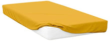 Soleil d'ocre Lenzuolo con Angoli 140 x 190 cm in Cotone Tinta Unita Giallo