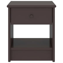 vidaXL Comodino Marrone Scuro 35x30x40 cm in Legno Massello di Pino