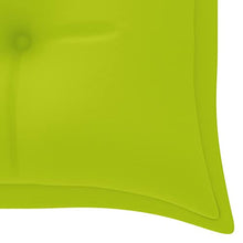 vidaXL Panca da Giardino e Cuscino Verde Brillante 150cm Legno di Teak
