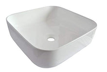 1 lavabo in ceramica rettangolare 39 cm L x 39 cm B