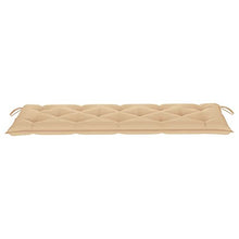 vidaXL Panca da Giardino con Cuscino Beige 150 cm Legno di Teak