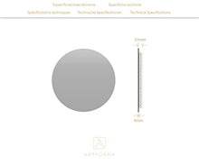 Artforma Specchio Rotondo da Bagno Controluce LED | 70 cm | su Misura | Personalizza Specchio Tondo da Parete Bagno | LED Premium | Colore LED - Bianco Freddo/Caldo | L82